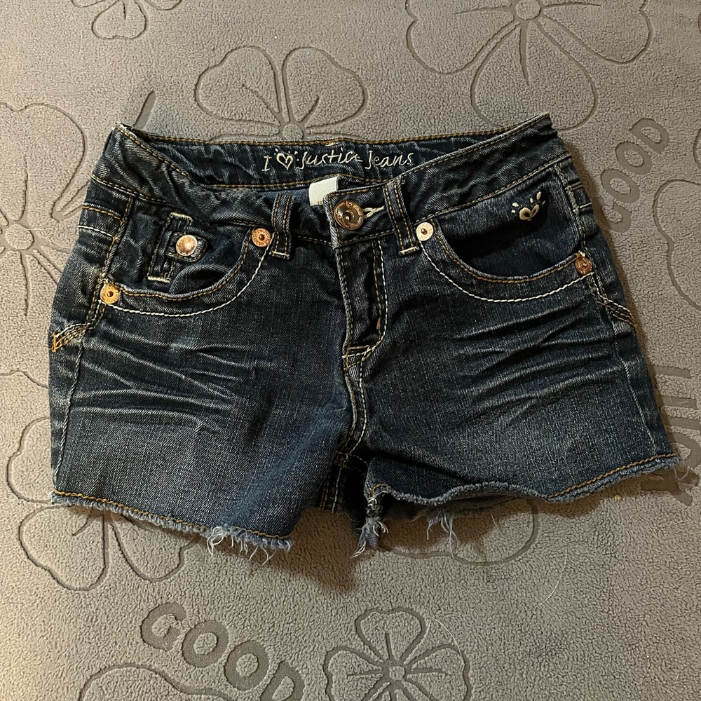 Justice Jean shorts. Girls size 10R